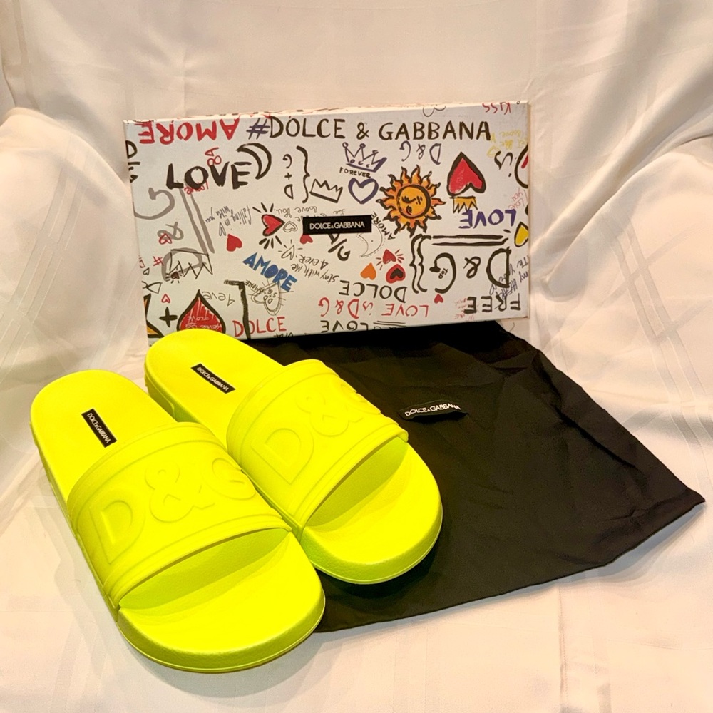 Dolce & Gabbana Vibrant Yellow Slides